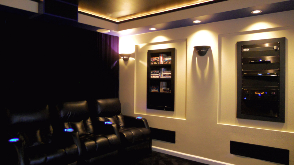 Bedroom home theater transformation in Auburn, WA by Theater Design Northwest