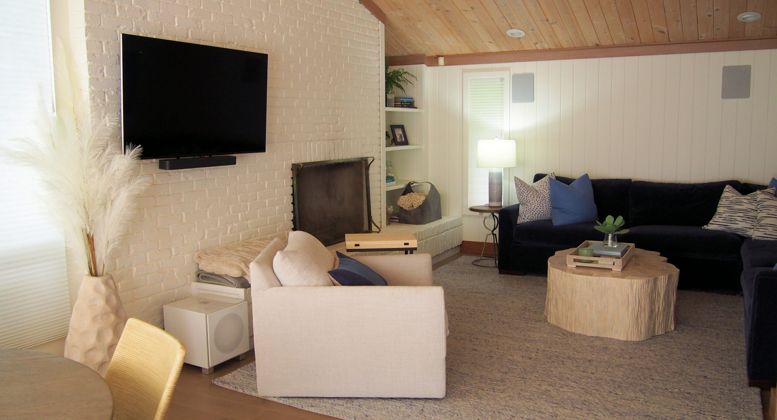 Whidbey Island Beach House Sitting Room | Theater Design Northwest